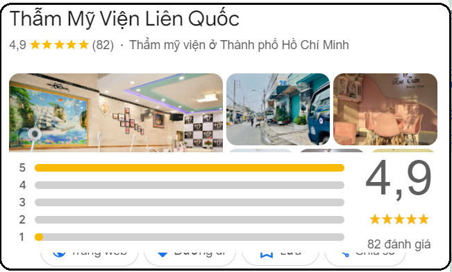 Dịch vụ chăm sóc địa điểm thẩm mỹ viện trên Map