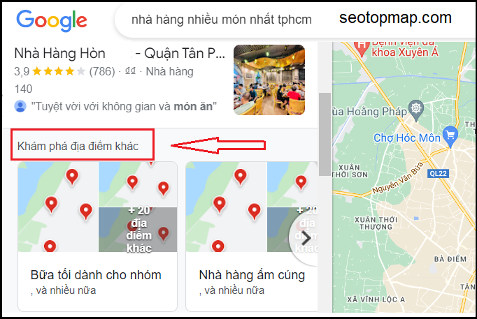 khám phá địa điểm kinh doanh mới trên Google Map