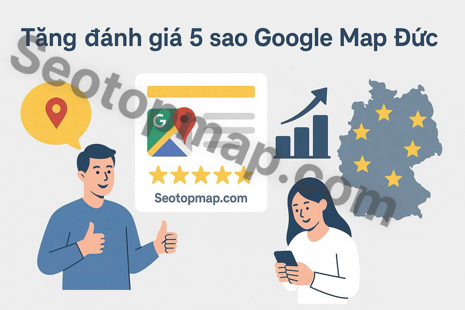 tăng đánh giá 5 sao Google Map Đức