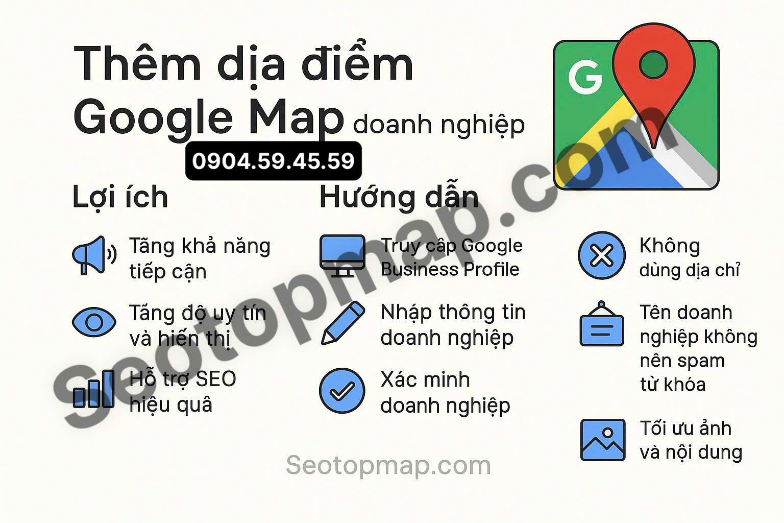 thêm địa điểm Google Map doanh nghiệp