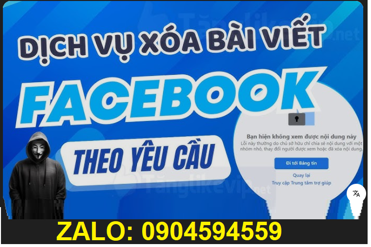 DỊCH VỤ XÓA BÀI VIẾT TRÊN FACEBOOK