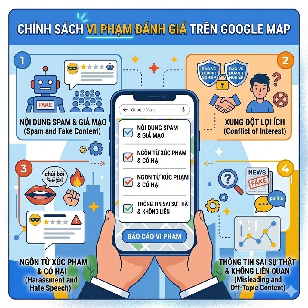 Các Chính Sách Vi Phạm dễ xóa nhất