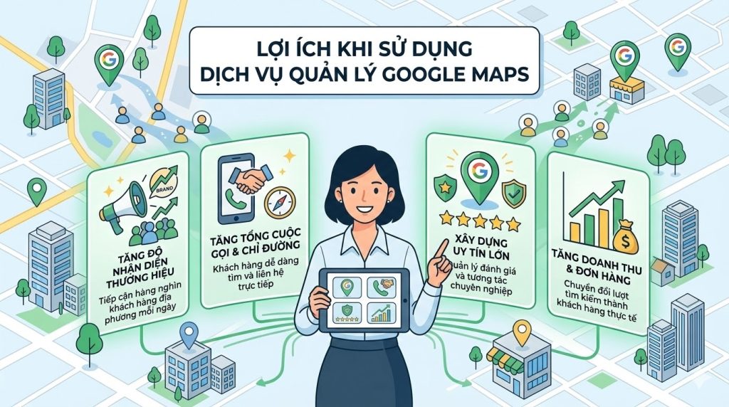 Lợi ích khi sử dụng dịch vụ quản lý Google Maps