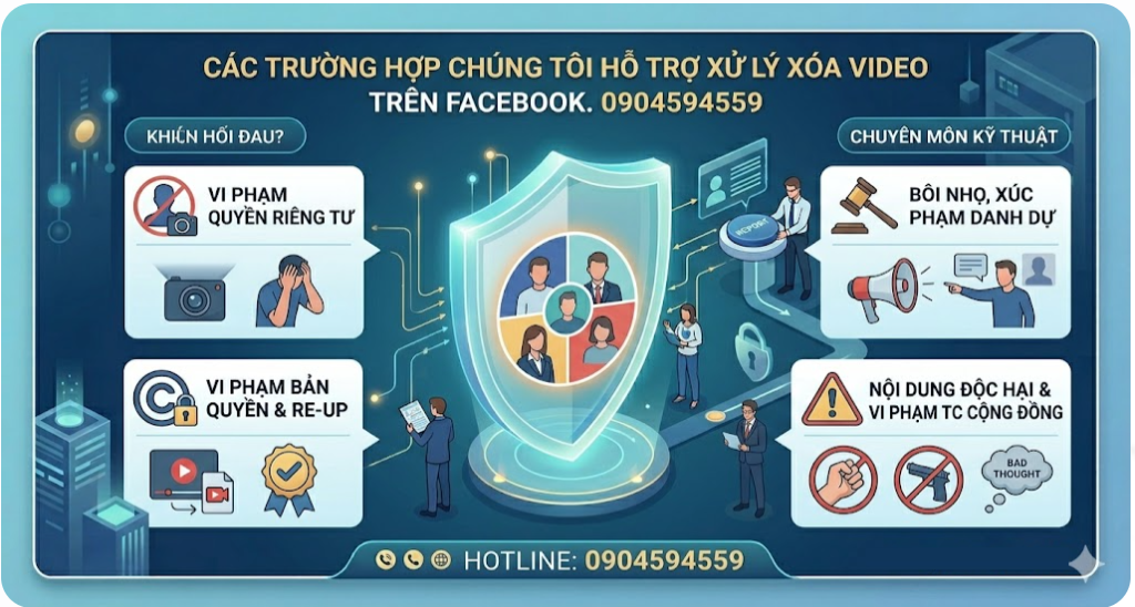 CÁC DẠNG VIDEO ĐƯỢC XÓA TRÊN FACEBOOK