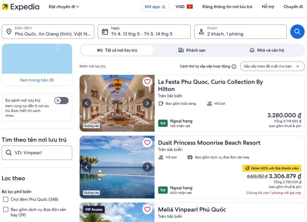 ĐĂNG KÝ BÁN PHÒNG TRÊN EXPEDIA