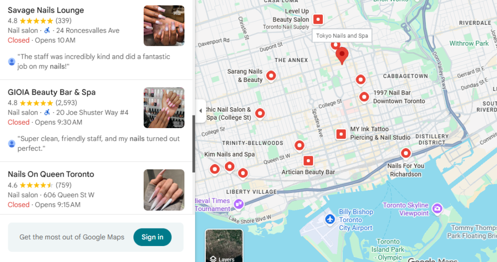 GOOGLE MAP TẠI CANADA