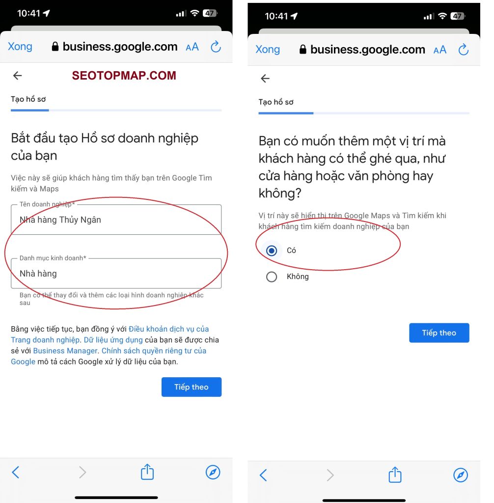 TẠO DOANH NGHIỆP TRÊN GOOGLE MAP BẰNG ĐIỆN THOẠI