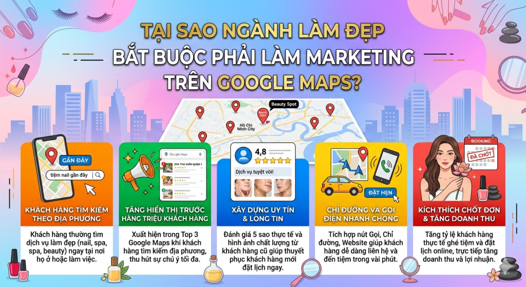 Tại sao ngành làm đẹp bắt buộc phải làm Marketing trên Google Maps