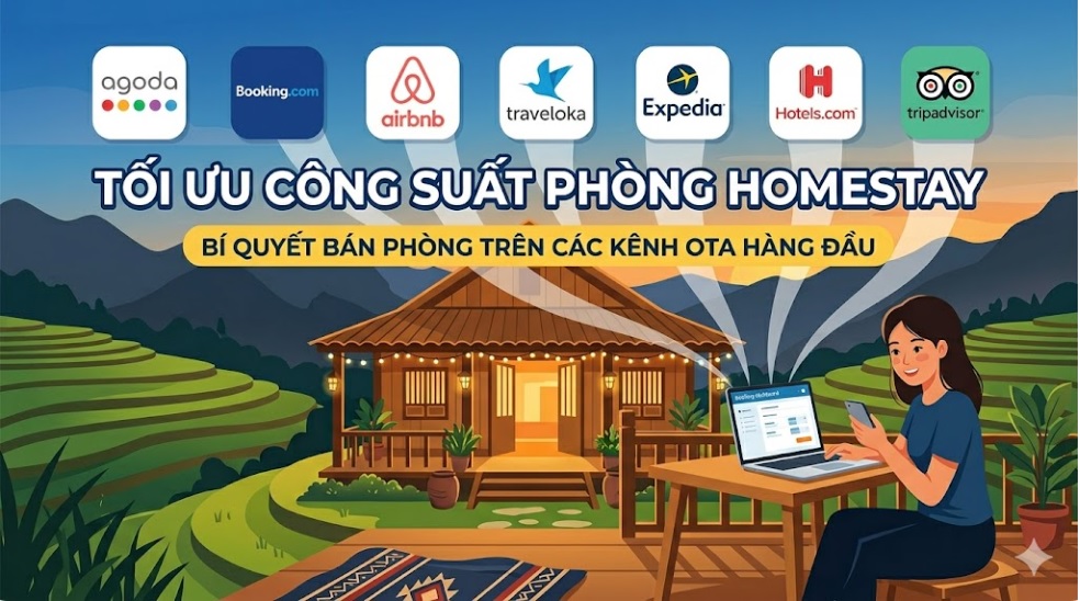 CÁC KÊNH OTA BÁN PHÒNG HOMESTAY