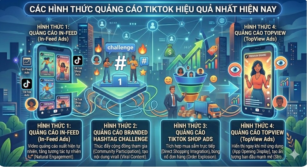 CÁC LOẠI QUẢNG CÁO TIKTOK HIỆN NAY