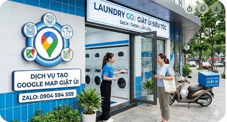 DỊCH VỤ TẠO GOOGLE MAP GIẶT SẤY