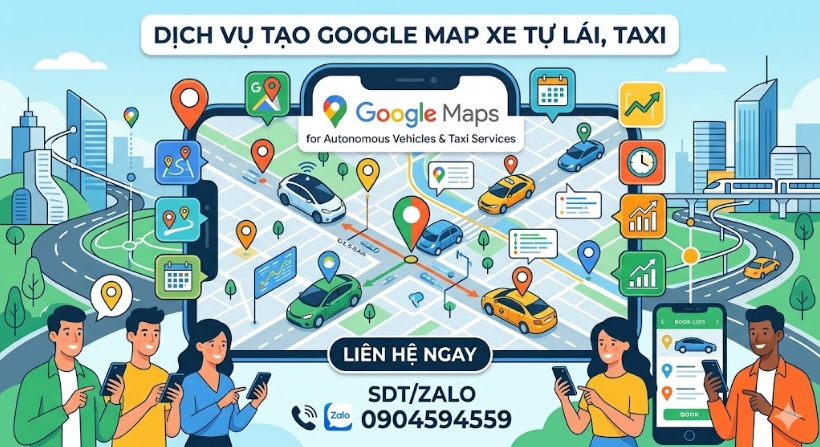 DỊCH VỤ TẠO GOOGLE MAP XE TỰ LÁI VÀ TAXI