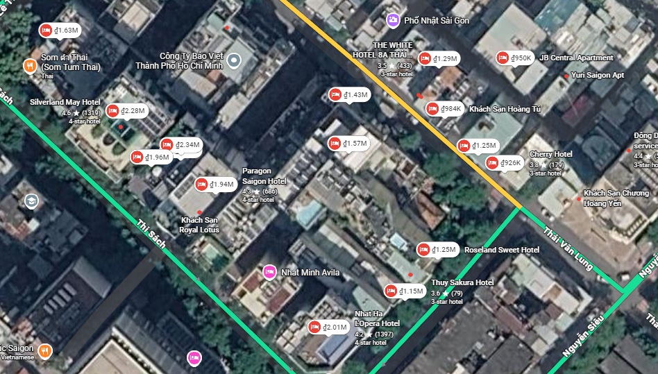 GIÁ PHÒNG KHÁCH SẠN TRÊN GOOGLE MAP