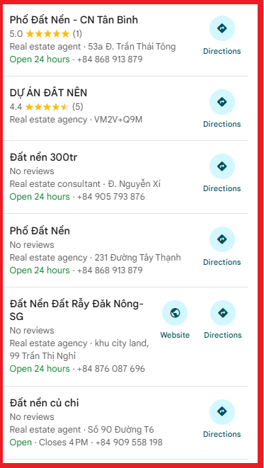Google map đất nền