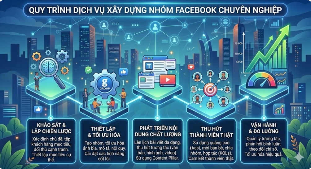 QUY TRÌNH PHÁT TRIỂN THÀNH VIÊN NHÓM FACEBOOK
