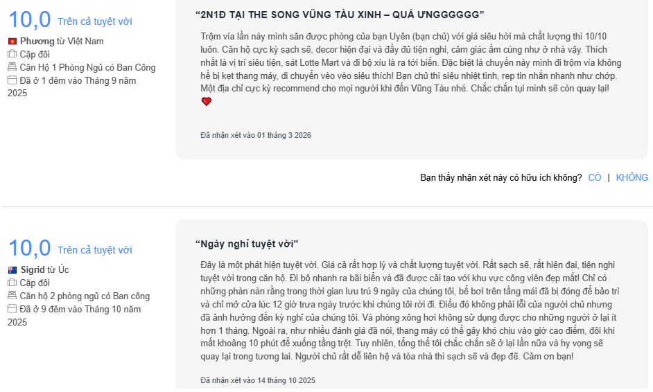 Tăng đánh giá Agoda