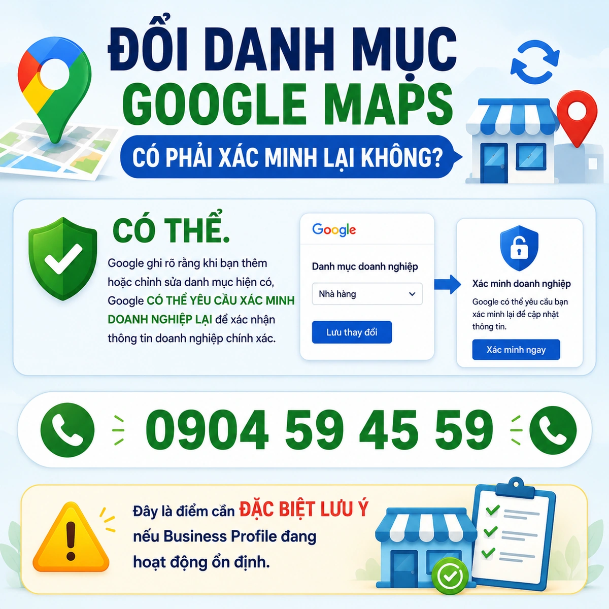 Đổi Danh Mục Google Maps Có Phải Xác Minh Lại Không?