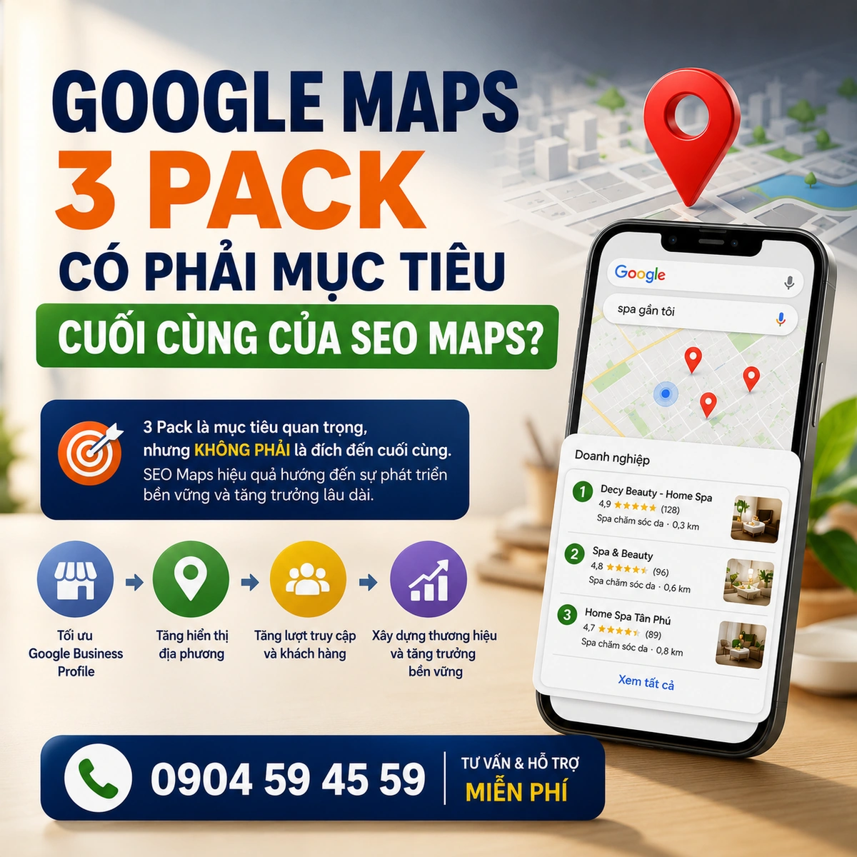 Google Maps 3 Pack Có Phải Mục Tiêu Cuối Cùng Của SEO Maps?