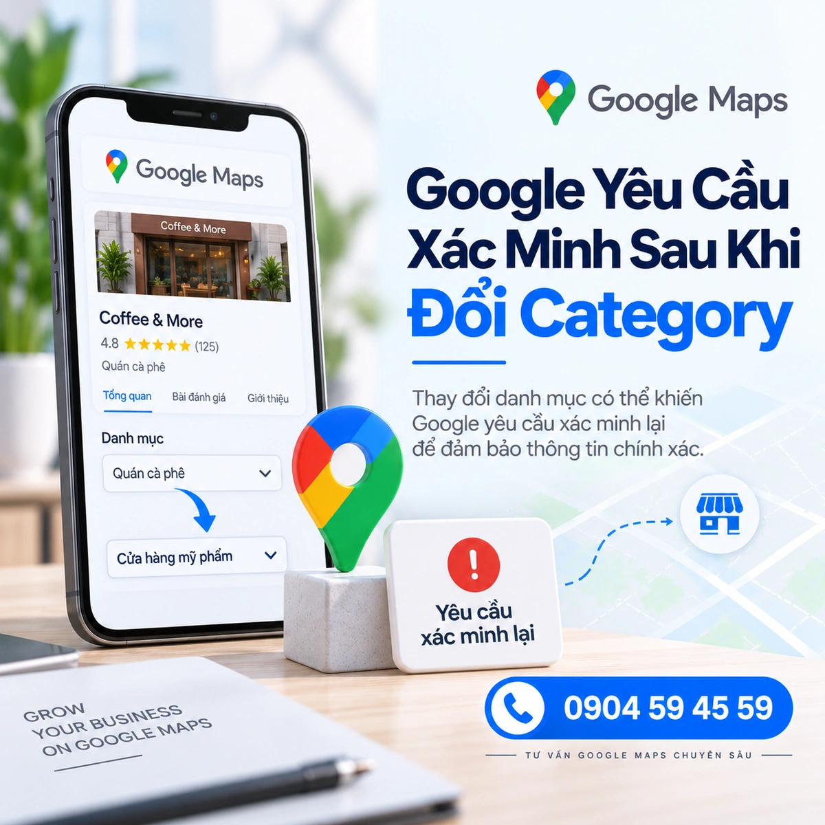 Google Yêu Cầu Xác Minh Sau Khi Đổi Category