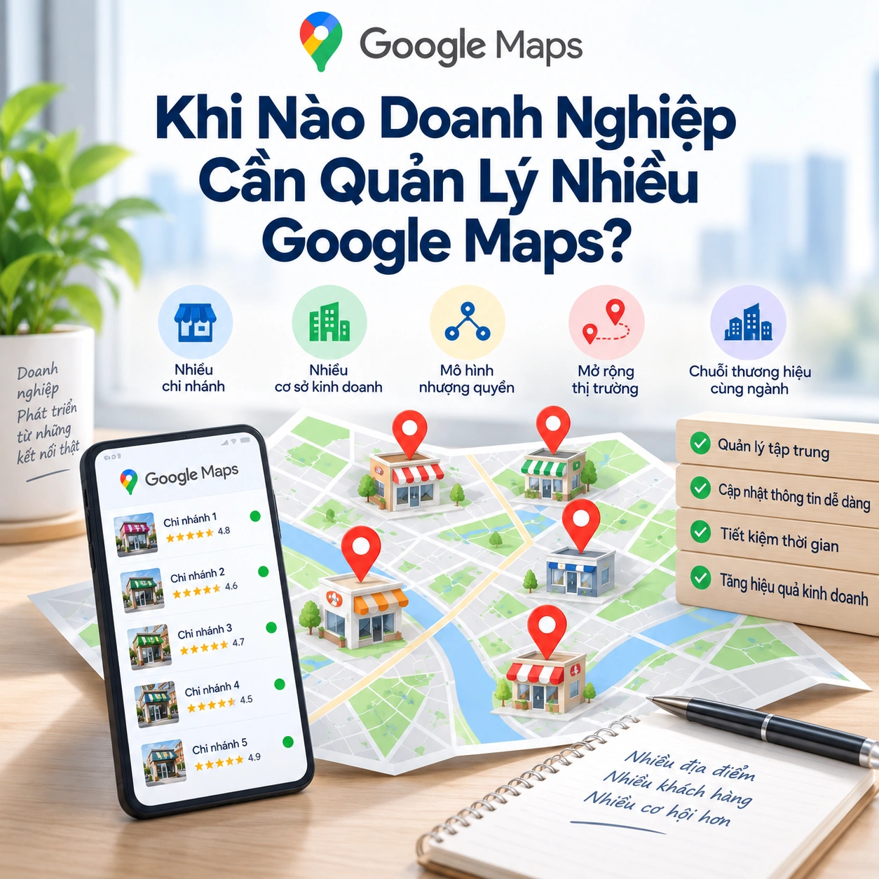 Khi Nào Doanh Nghiệp Cần Quản Lý Nhiều Google Maps?