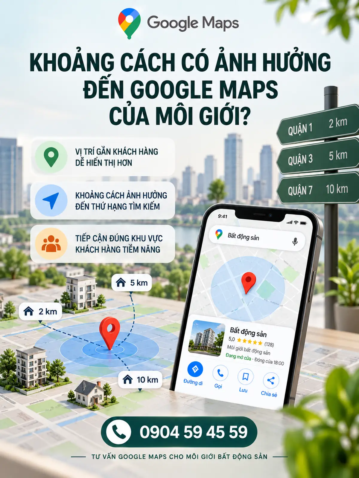Khoảng Cách Có Ảnh Hưởng Đến Google Maps Của Môi Giới?