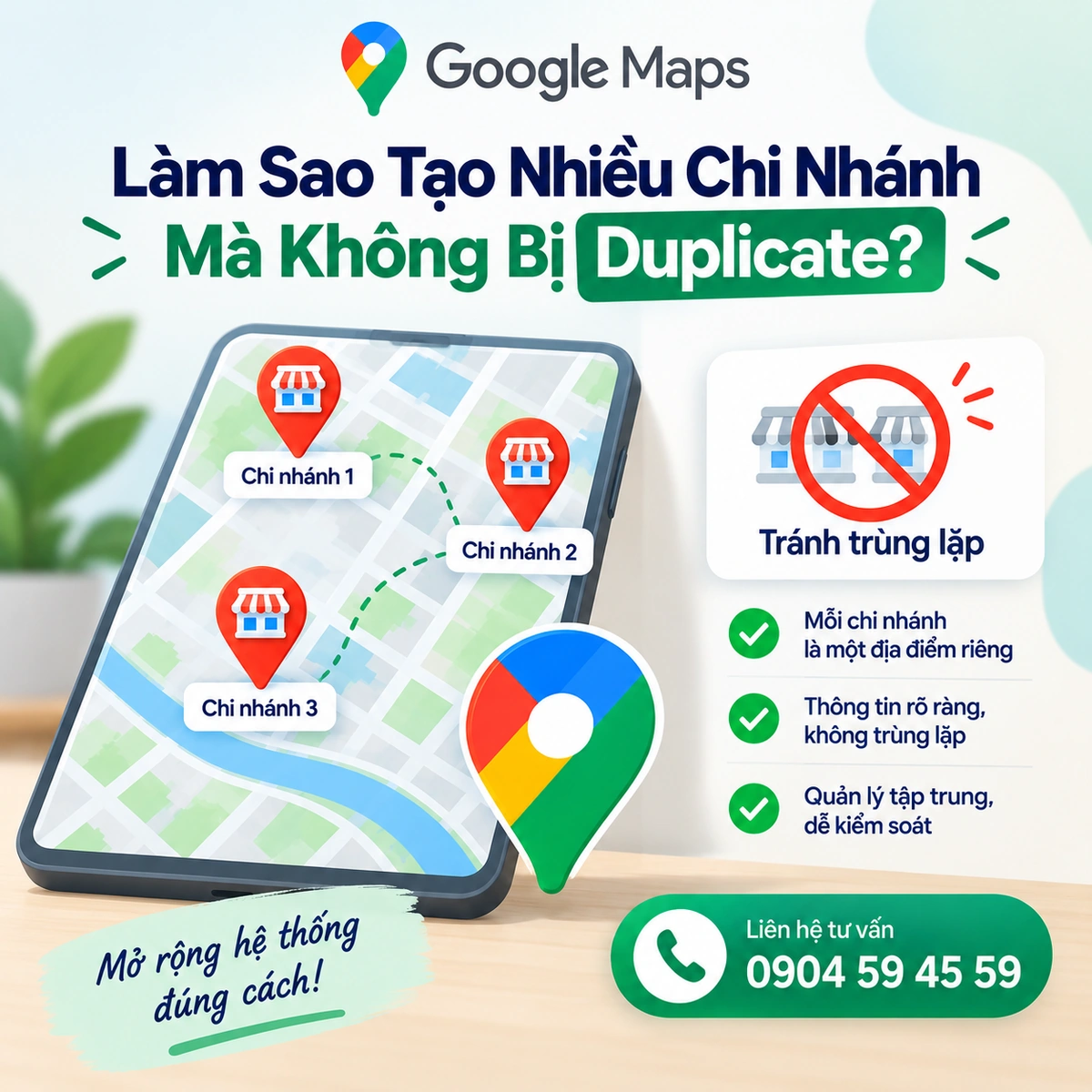 Làm Sao Tạo Nhiều Chi Nhánh Mà Không Bị Duplicate?