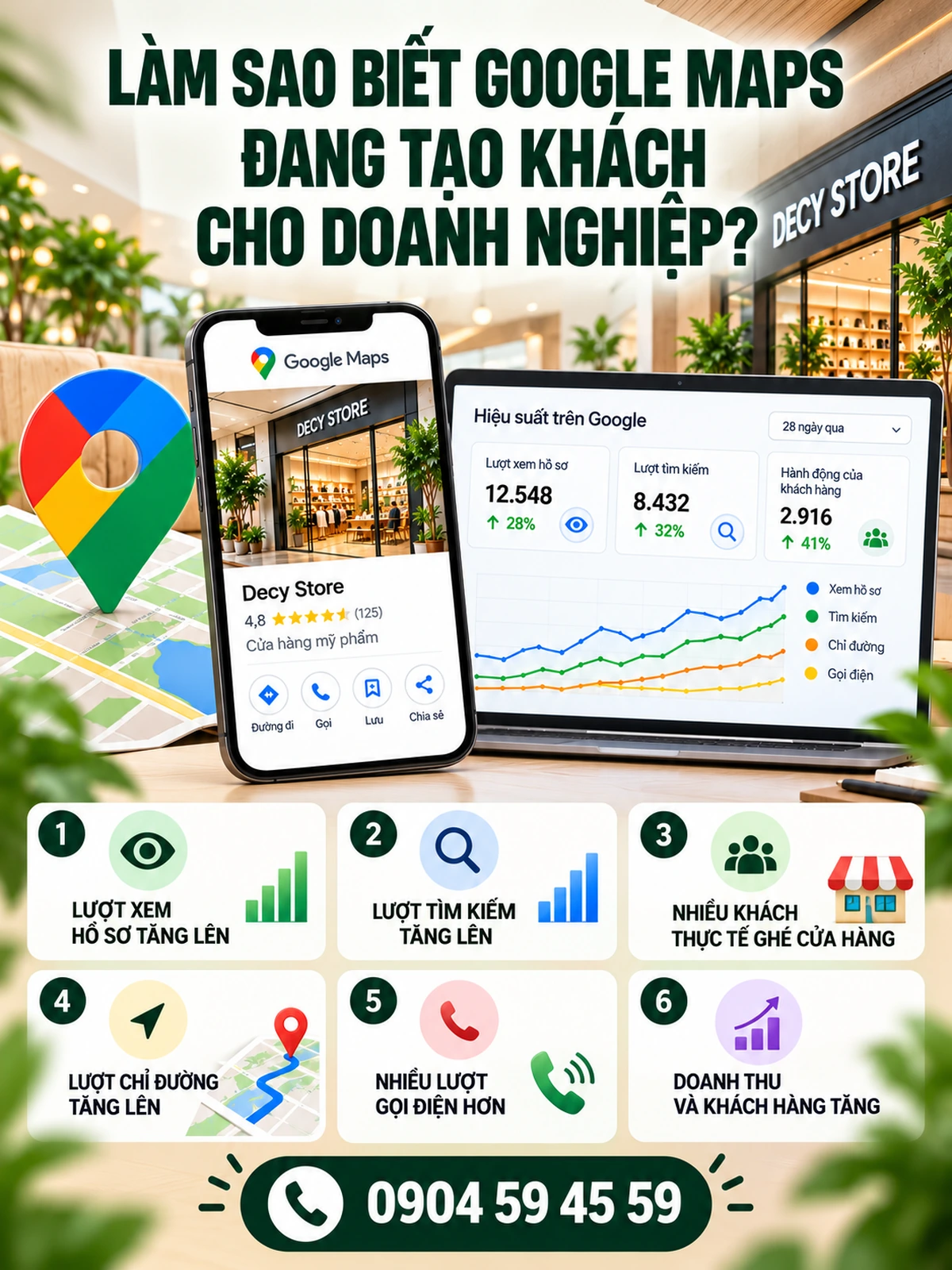 Làm sao biết Google Maps đang tạo khách cho doanh nghiệp?
