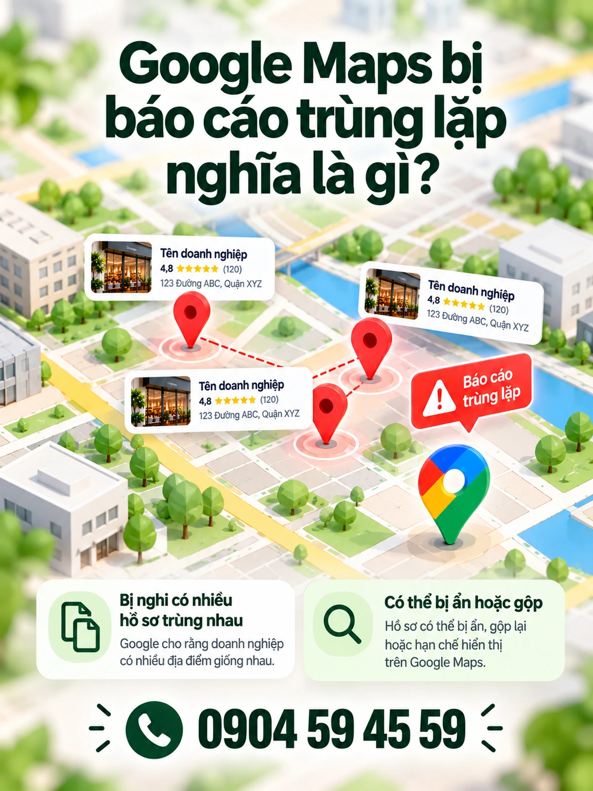 Google Maps bị báo cáo trùng lặp nghĩa là gì?