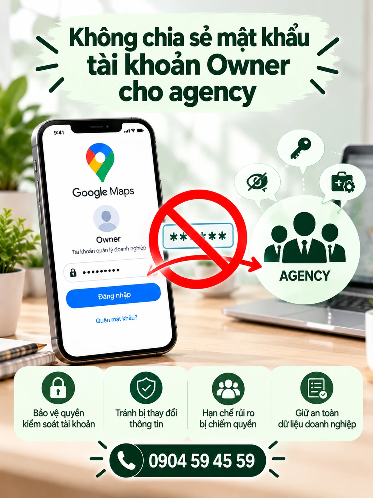 Không Chia Sẻ Mật Khẩu Tài Khoản Owner Cho Agency