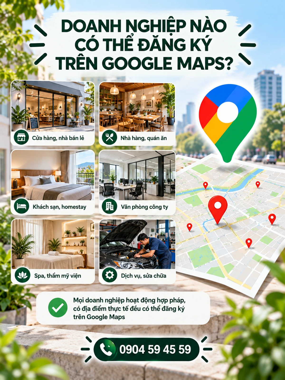 Doanh nghiệp nào có thể đăng ký trên Google Maps?