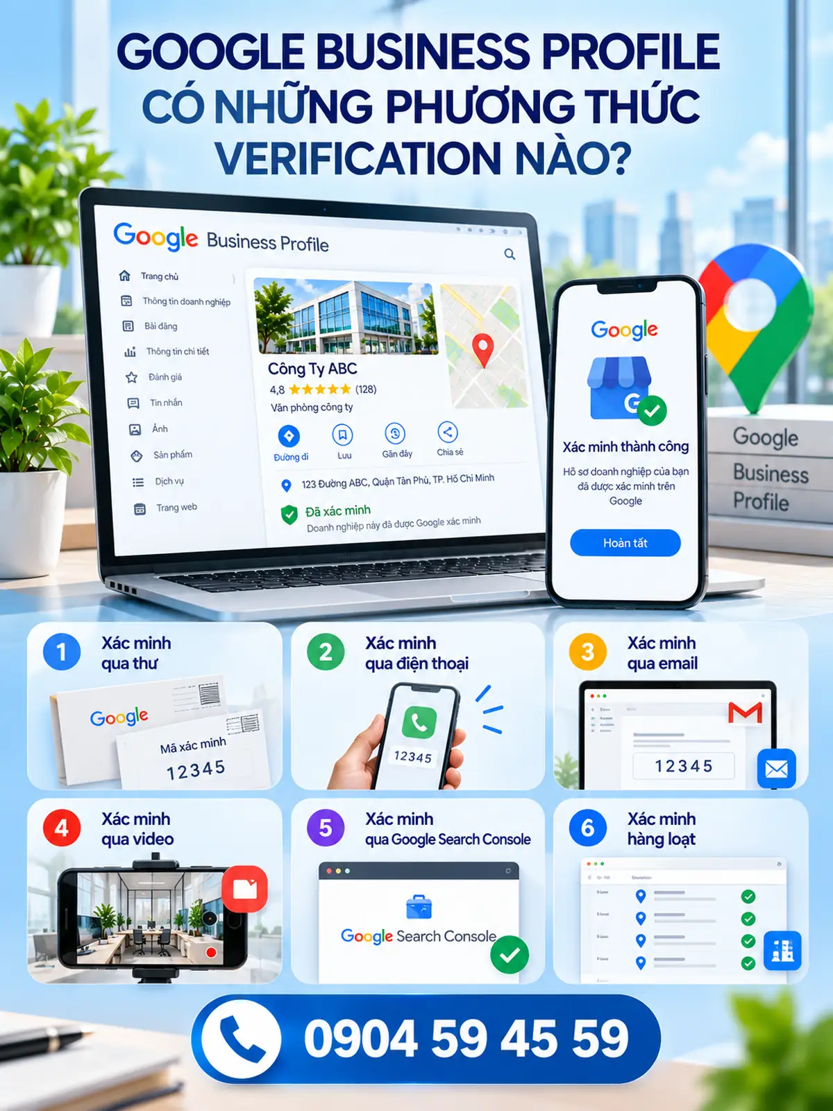 Google Business Profile có những phương thức verification nào?