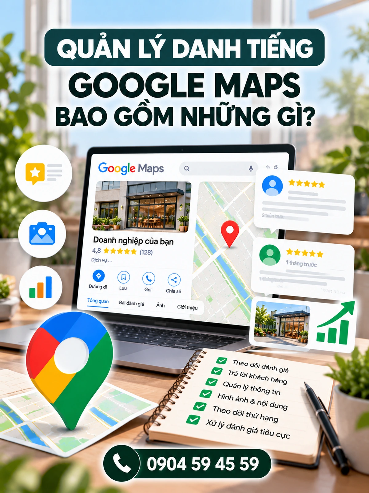 Quản lý danh tiếng Google Maps bao gồm những gì?