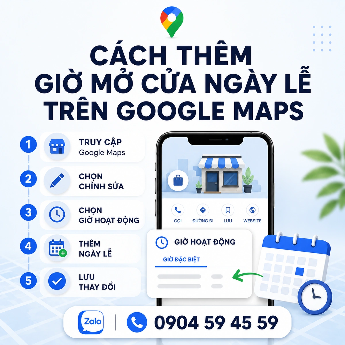 Cách Thêm Giờ Mở Cửa Ngày Lễ Trên Google Maps