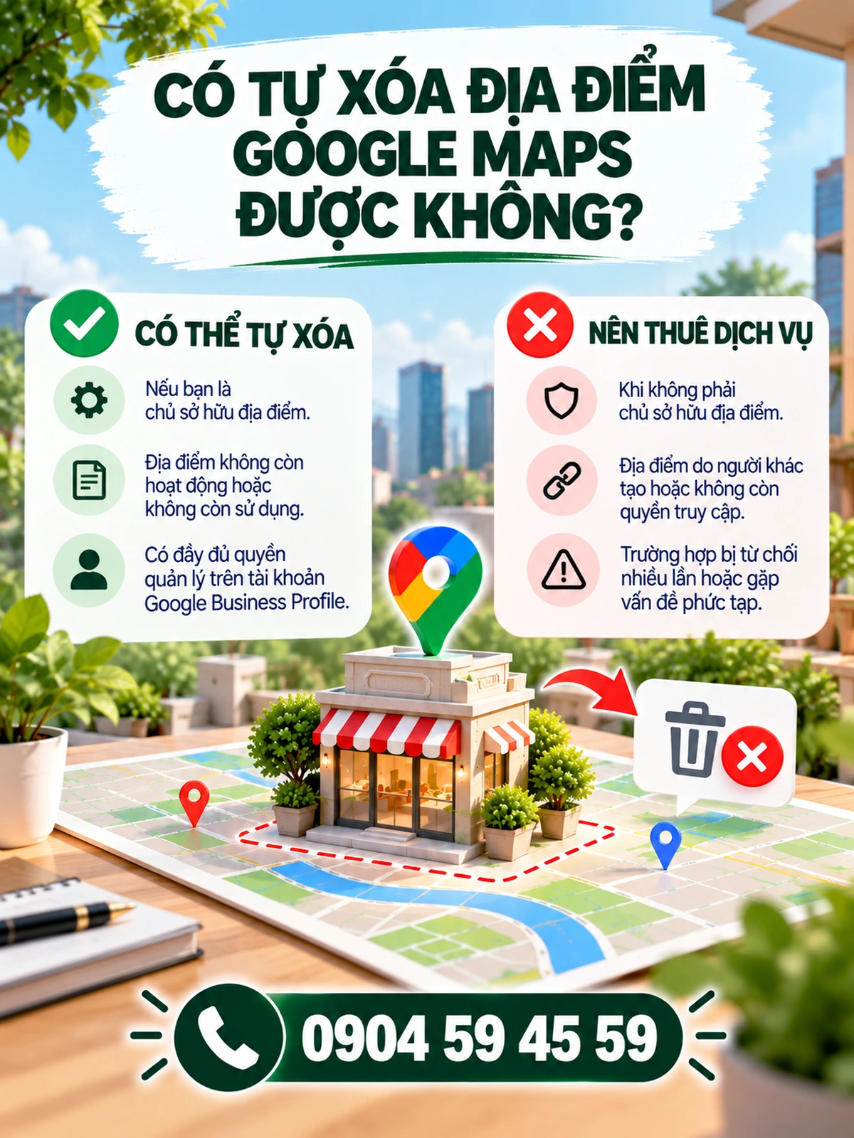 Có tự xóa địa điểm Google Maps được không?