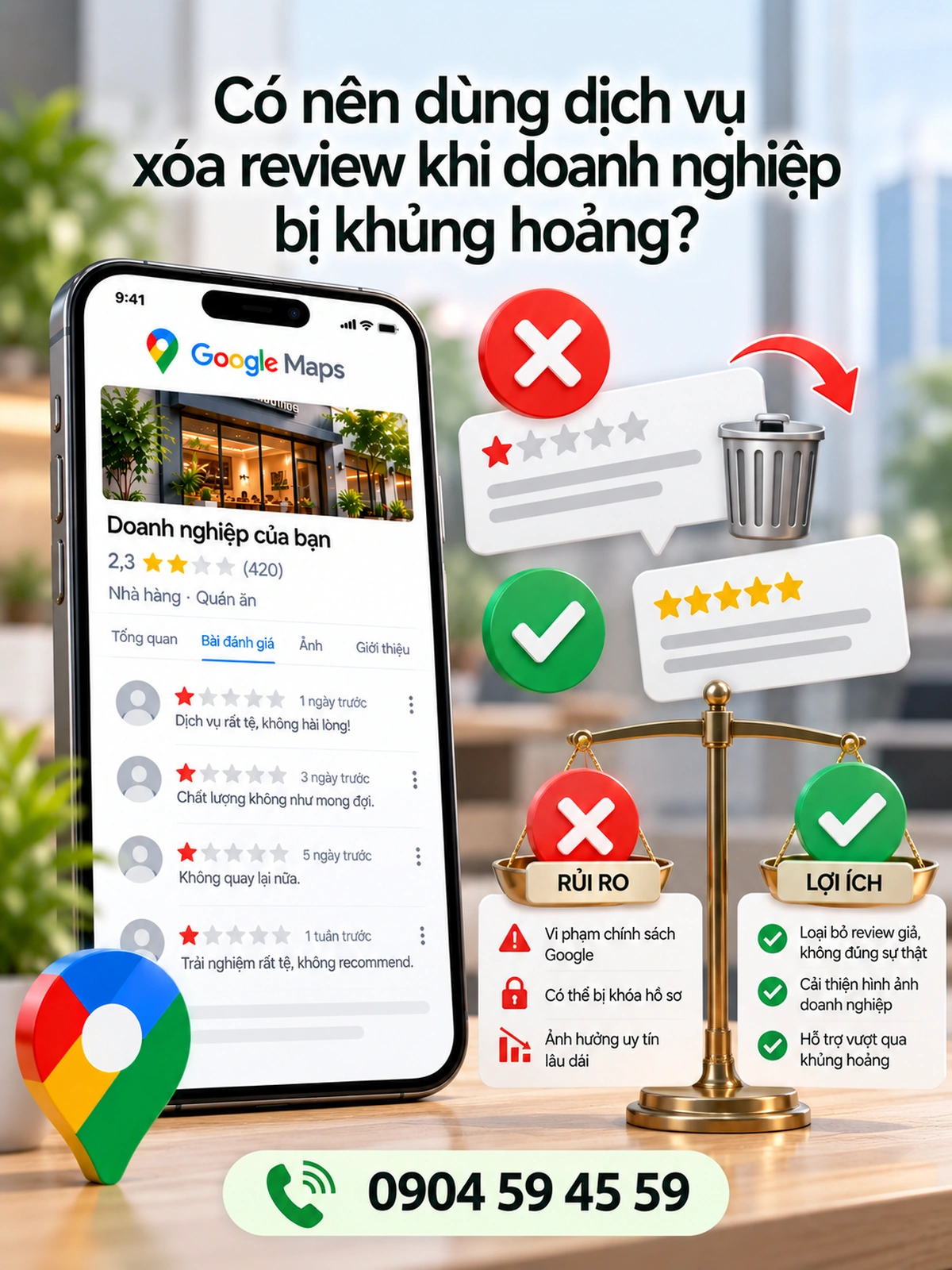 Có nên dùng dịch vụ xóa review khi doanh nghiệp bị khủng hoảng?