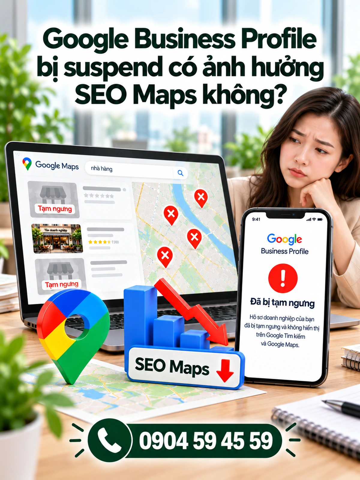 Google Business Profile bị suspend có ảnh hưởng SEO Maps không?