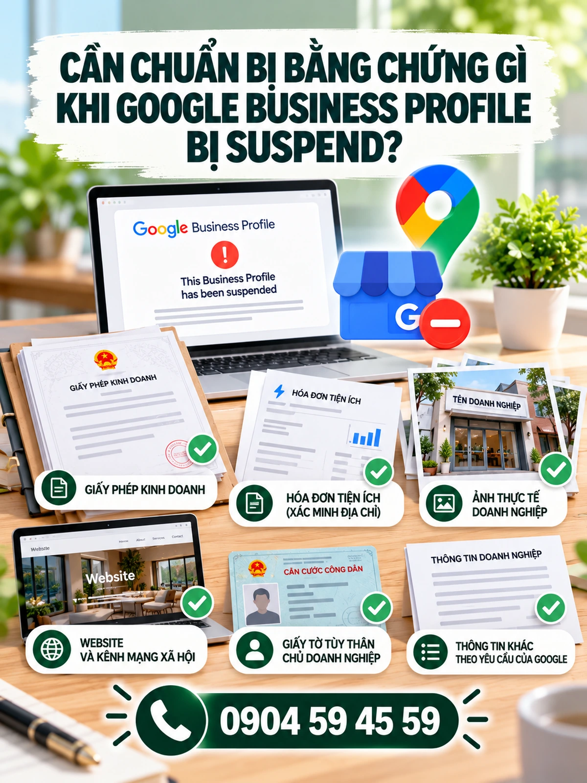 Cần chuẩn bị bằng chứng gì khi Google Business Profile bị suspend?
