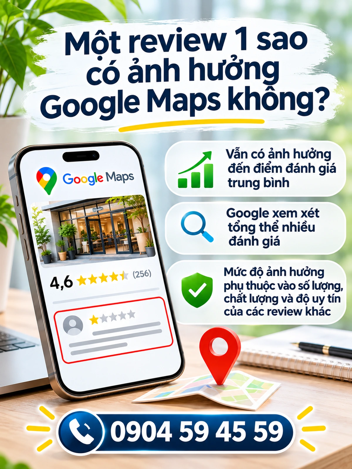 Một review 1 sao có ảnh hưởng Google Maps không?