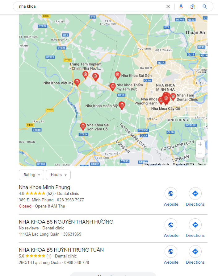 Tạo địa điểm Google Map cho nhà hàng