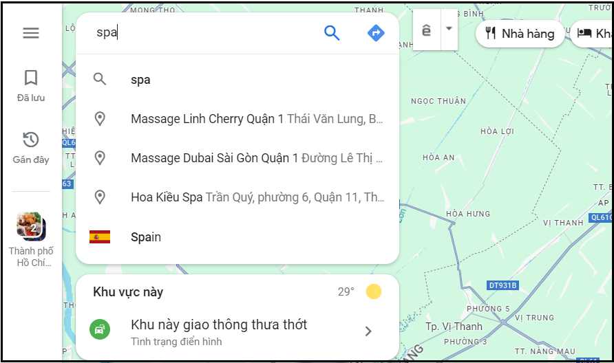 địa điểm doanh nghiệp trên Google Map