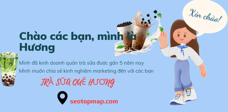 địa điểm kinh doanh quán trà sữa trên Google Map