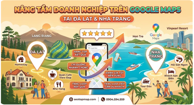 Dịch vụ google map Đà Lạt, Nha Trang