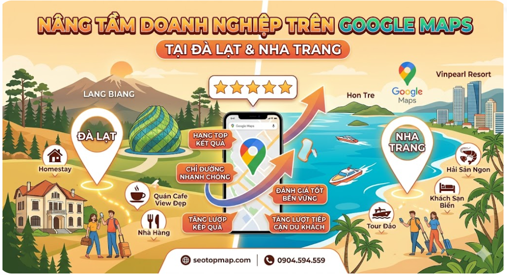Dịch vụ google map Đà Lạt, Nha Trang