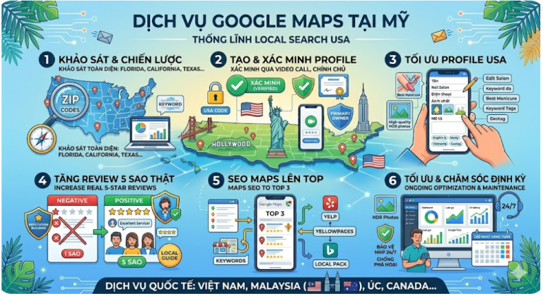 Dịch vụ google map tại Mỹ