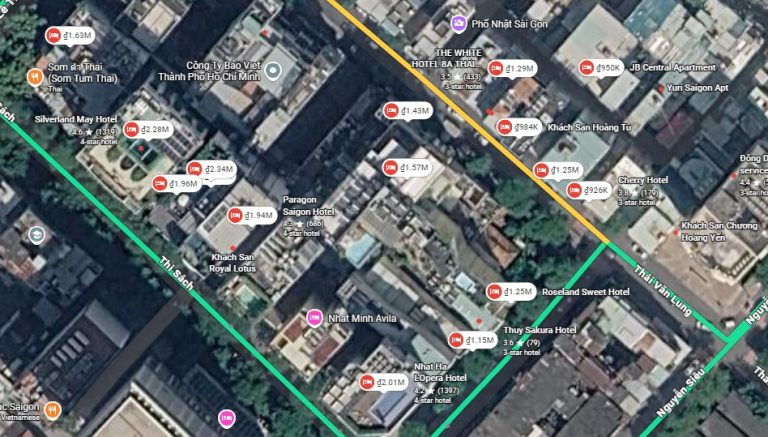 GIÁ PHÒNG KHÁCH SẠN TRÊN GOOGLE MAP