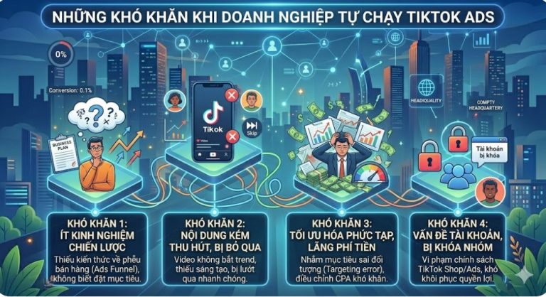 NHỮNG KHÓ KHĂN KHI BẠN TỰ CHẠY QUẢNG CÁO TIKTOK