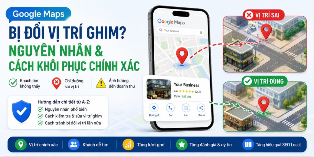 Google map bị thay đổi vị trí
