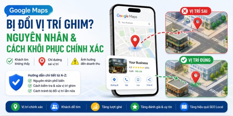 Google map bị thay đổi vị trí