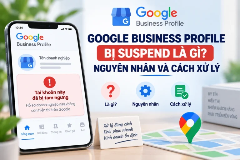 GOOGLE BUSINESS PROFILE BỊ SUSPEND LÀ GÌ? NGUYÊN NHÂN VÀ CÁCH XỬ LÝ