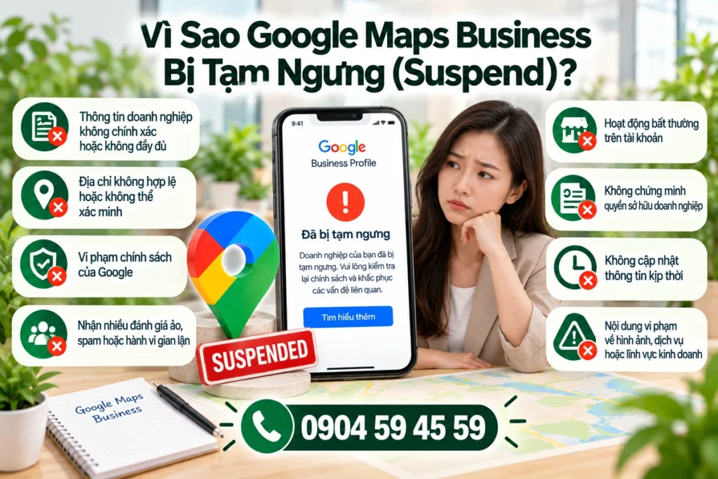 Vì Sao Google Maps Business Bị Tạm Ngưng (Suspend)?
